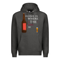 Charcoal Heather HOME IS WHERE THE WINE IS Premium Hoodie - Bettercallsaul