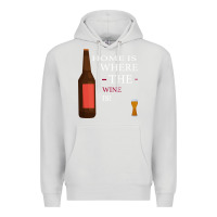 Dove Grey HOME IS WHERE THE WINE IS Premium Hoodie - Bettercallsaul