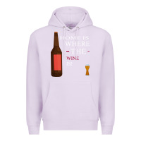 Lilac HOME IS WHERE THE WINE IS Premium Hoodie - Bettercallsaul
