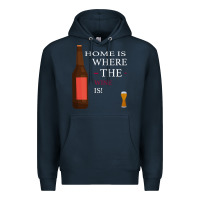 Navy HOME IS WHERE THE WINE IS Premium Hoodie - Bettercallsaul