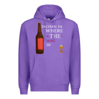 Purple HOME IS WHERE THE WINE IS Premium Hoodie - Bettercallsaul