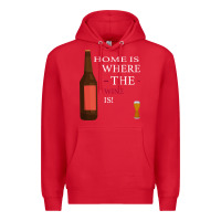 Red HOME IS WHERE THE WINE IS Premium Hoodie - Bettercallsaul