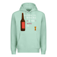 Seafoam HOME IS WHERE THE WINE IS Premium Hoodie - Bettercallsaul