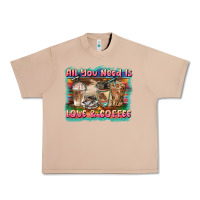 Burro all you need is love & coffee Urban Heavy Tee - BarkalooDesign
