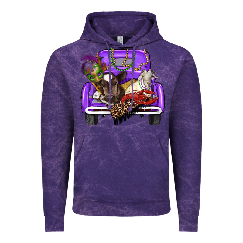 Mardi Gras Truck With Farm Animals Vintage Hoodie by RanaPortraitStore | Teevron