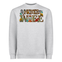 Heather Grey miner wife Heavyweight Sweatshirt - texasbilliewilder