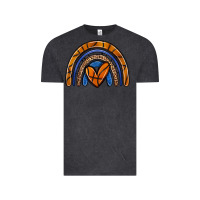 Vintage Black basketball rainbow Vintage Tee - Zillion Design Studio