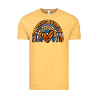Vintage Mustard basketball rainbow Vintage Tee - Zillion Design Studio
