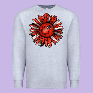 Ladybug Sunflower Premium Sweatshirt Designed By Jasminsmagicworld