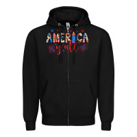Black american y'all Zipper Hoodie - JahusDesignShop