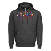 Charcoal Heather american y'all Zipper Hoodie - JahusDesignShop