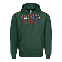 Sports Green american y'all Zipper Hoodie - JahusDesignShop