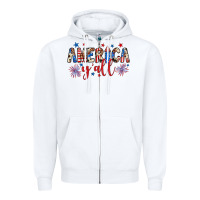 White american y'all Zipper Hoodie - JahusDesignShop