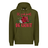 Army Green Let your heart be light Premium Hoodie - MaliasSmallBusiness