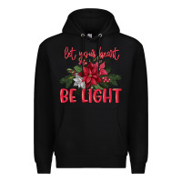Black Let your heart be light Premium Hoodie - MaliasSmallBusiness