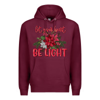 Burgundy Let your heart be light Premium Hoodie - MaliasSmallBusiness