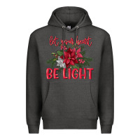 Charcoal Heather Let your heart be light Premium Hoodie - MaliasSmallBusiness