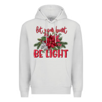 Dove Grey Let your heart be light Premium Hoodie - MaliasSmallBusiness