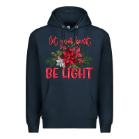 Navy Let your heart be light Premium Hoodie - MaliasSmallBusiness