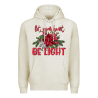 Oatmeal Heather Let your heart be light Premium Hoodie - MaliasSmallBusiness