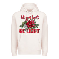 Pale Pink Let your heart be light Premium Hoodie - MaliasSmallBusiness