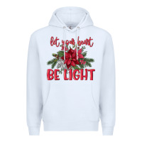White Let your heart be light Premium Hoodie - MaliasSmallBusiness