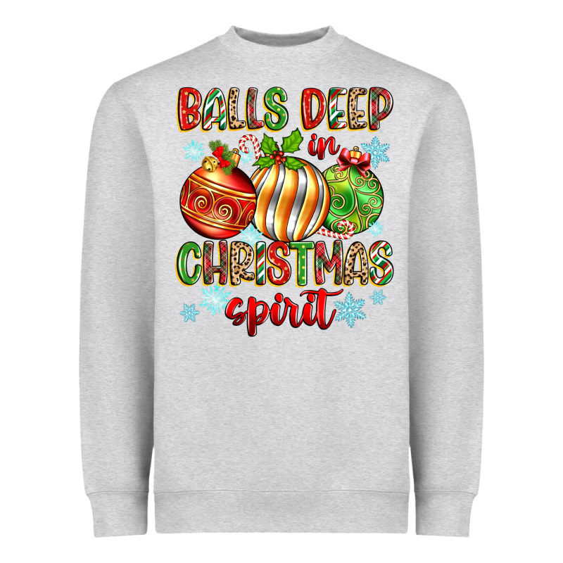 Balls Deep In Christmas Spirit Heavyweight Sweatshirt by Zillion Design Studio | Teevron