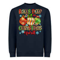 Navy balls deep in christmas spirit Heavyweight Sweatshirt - Zillion Design Studio