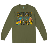 Army Green school hero Long Sleeve Tee - CowhideDigitalArt