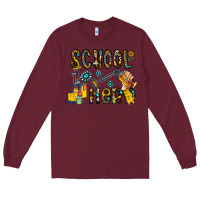 Burgundy school hero Long Sleeve Tee - CowhideDigitalArt