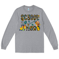Heather Grey school hero Long Sleeve Tee - CowhideDigitalArt