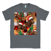 Charcoal Heather christmas horse leopard tartan Classic Tee - FaDigitalArtStudio