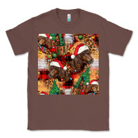 Chestnut christmas horse leopard tartan Classic Tee - FaDigitalArtStudio
