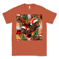 Copper christmas horse leopard tartan Classic Tee - FaDigitalArtStudio