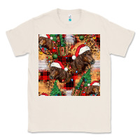 Natural christmas horse leopard tartan Classic Tee - FaDigitalArtStudio