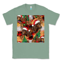 Sage christmas horse leopard tartan Classic Tee - FaDigitalArtStudio