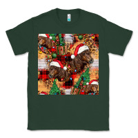 Sports Green christmas horse leopard tartan Classic Tee - FaDigitalArtStudio