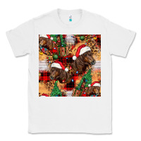 White christmas horse leopard tartan Classic Tee - FaDigitalArtStudio