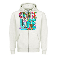 Oatmeal Heather cruise  life Zipper Hoodie - AdoDesignShop