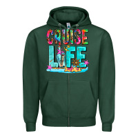 Sports Green cruise  life Zipper Hoodie - AdoDesignShop