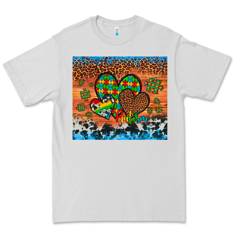 Autism Awareness Hearts Leopard Cowhide Premium Tee by Artiststas | Teevron