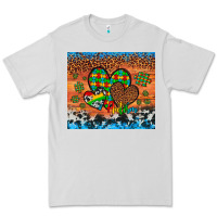 Dove Grey autism awareness hearts leopard cowhide Premium Tee - Artiststas