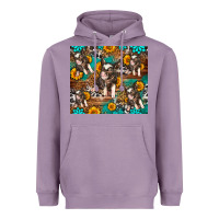 Lavender Western Pigs Heavyweight Hoodie - LillyAllenDesigns