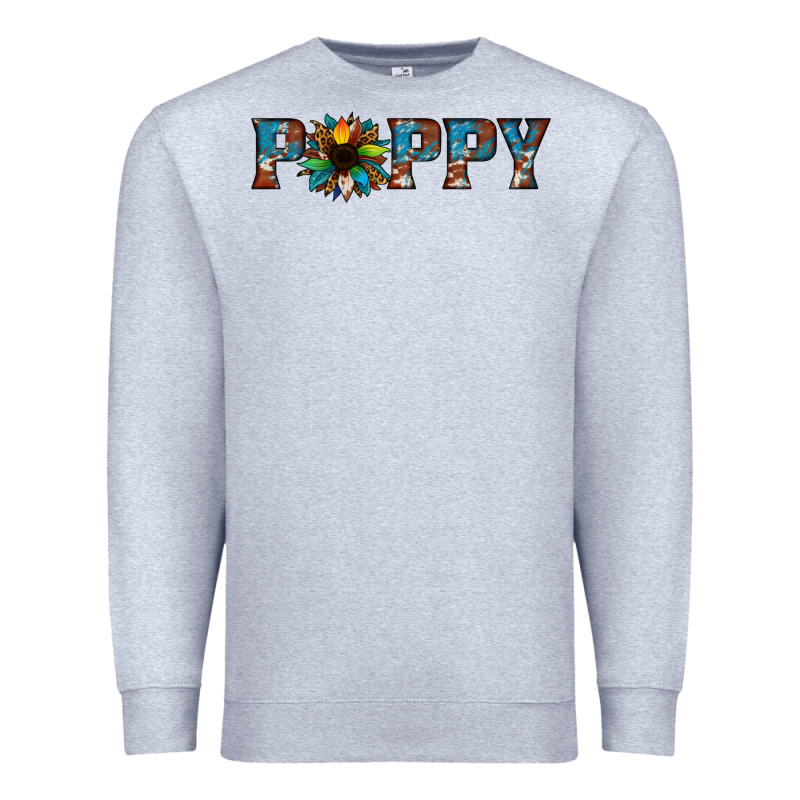 Poppy Cowhide Sunflower Premium Sweatshirt by Jasminsmagicworld | Teevron