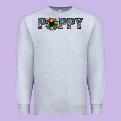 Poppy Cowhide Sunflower Premium Sweatshirt Designed By Jasminsmagicworld