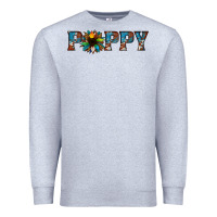 Heather Grey poppy cowhide sunflower Premium Sweatshirt - Jasminsmagicworld