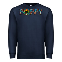 Navy poppy cowhide sunflower Premium Sweatshirt - Jasminsmagicworld