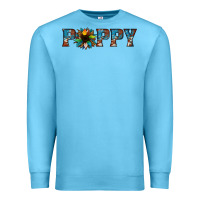 Ocean Blue poppy cowhide sunflower Premium Sweatshirt - Jasminsmagicworld
