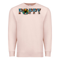 Pale Pink poppy cowhide sunflower Premium Sweatshirt - Jasminsmagicworld