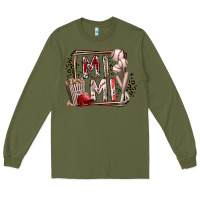 Army Green mimi baseball Long Sleeve Tee - RacoonDesign